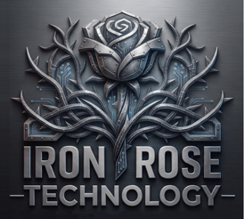 Iron Rose Technology — armored rose emblem